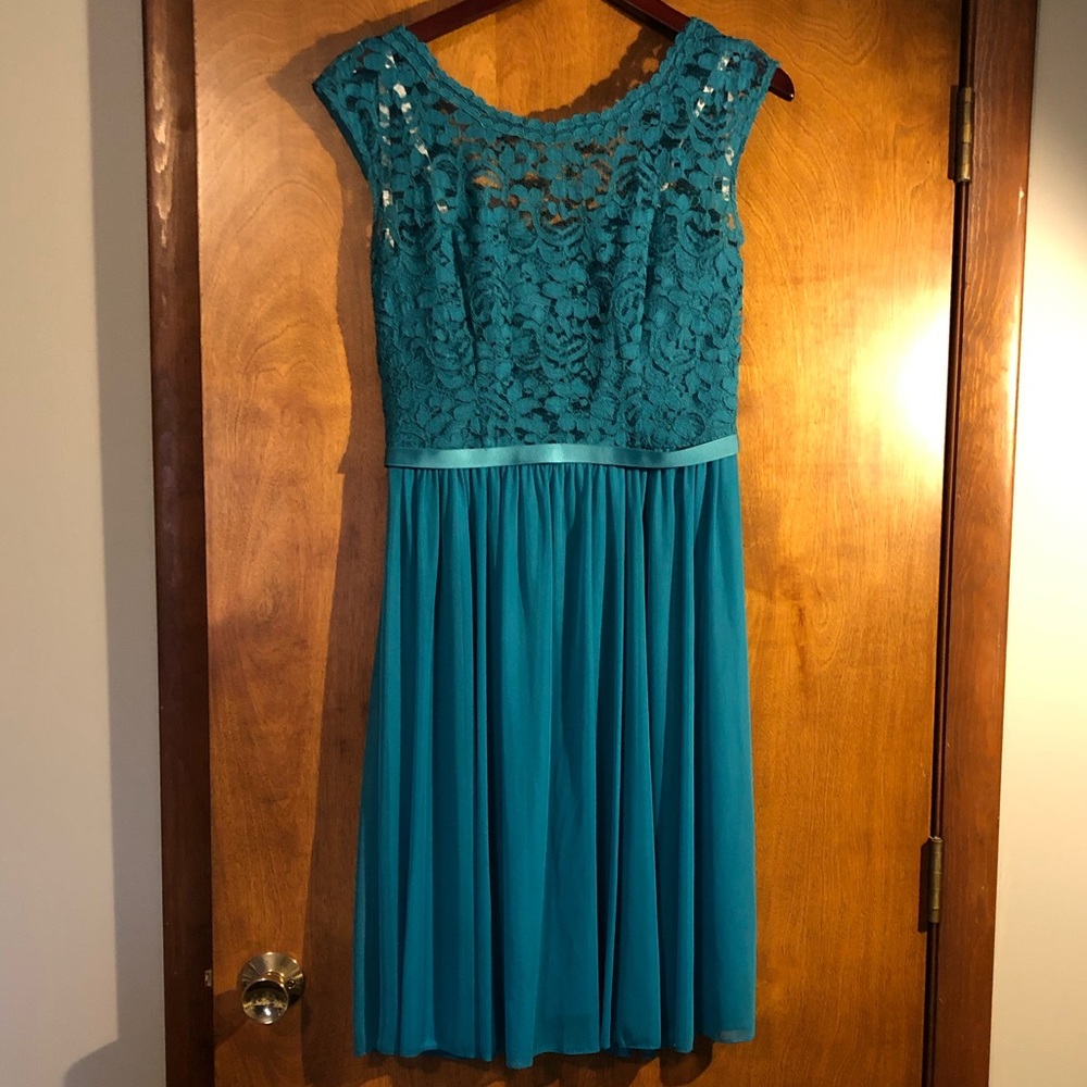 David’s Bridal lace and mesh dress